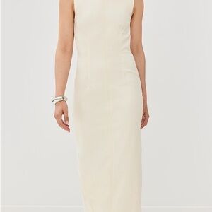 Reformation Cream Midi Dress